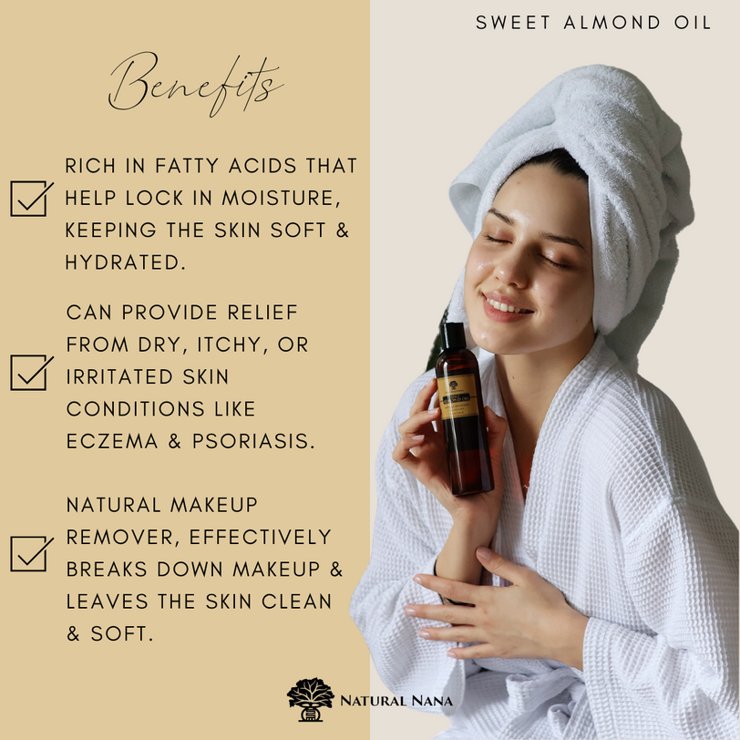 Sweet Almond Oil - Natural Nana